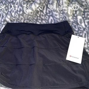 black lulu lemon pace rival skirt